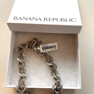 Banana Republic Silver Chain Link Necklace, NWT